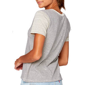 Camisetas informales de manga corta con cuello de pico para mujer, ropa de vestir con estampado personalizado a la moda - Product Image 3