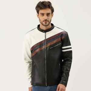 Chaqueta de Cuero Genuino de Piel de Oveja, Ligera, de Invierno, para Motocicleta, Estampada, de Talla Grande, Ajustada, Diseño Nuevo - Product Image 1