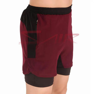 Short de course taille moyenne de meilleure qualité pour hommes Short de compression durable avec logo personnalisé avec motif solide Design écologique - Product Image 5