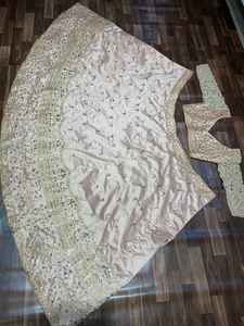 Hermosa tendencia boda Lahenga Choli colección para mujer mezcla de algodón gasa algodón plisado estampado tradicional - Product Image 5