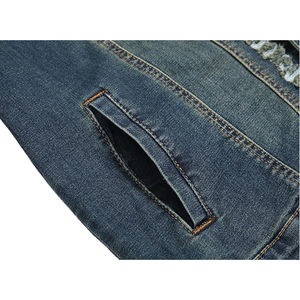 <b>Top</b> Trendy Men's Long Sleeve Men's Denim Jacket Lightweight <b>Distressed</b> With High And Premium Quality Denim Fabric - Product Image 6