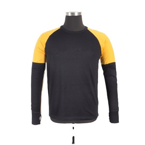 Camiseta de Manga Larga con Cuello Redondo de Algodón 100% Tejido Térmico de Alta Calidad Solarwool para Hombre - Product Image 1