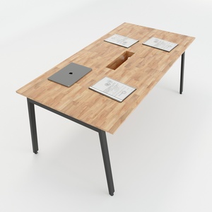 Contemporary Luxury 180x90 Steel Leg <b>Office</b> Conference <b>Table</b> for Hotel & <b>Office</b> Use-HBAT010 - Product Image 2