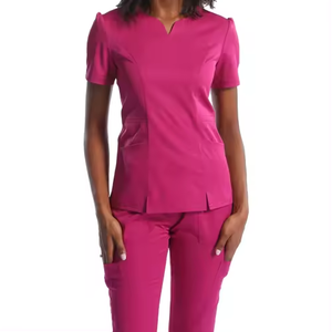 2025 nouveau Style personnalisé imprimé femmes gommages médicaux tissu tissé uniforme d'allaitement avec Logo personnalisé uniformes d'hôpital - Product Image 5