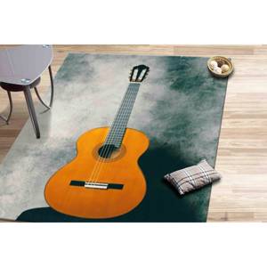 Alfombra con Estampado de Guitarra, Regalo para Guitarrista, Alfombra Musical, Alfombra Delgada de Tela No Tejida - Product Image 1