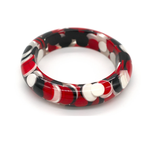 Bracelet en résine noir et blanc design fabuleux Fabrication de personnalisation d'utilisation d'engagement de haute qualité en Inde - Product Image 2