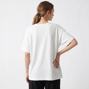 Grand t-shirt asymétrique à manches courtes en dentelle, 100 % coton, taille unique (tailles 38-46) - Product Image 2