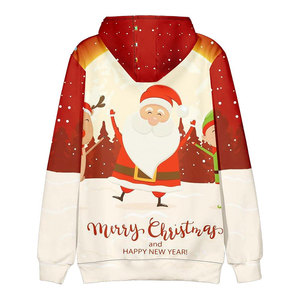 Sweat à capuche unisexe en crochet, design de Noël personnalisé de haute qualité, décontracté, léger, infroissable, 100 % coton, écologique - Product Image 3