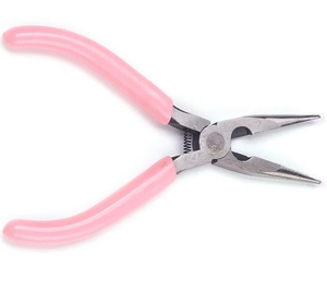 Pince à cheveux à dents plates en acier inoxydable 100% Nouvelle arrivée Outils de perlage pour extensions de cheveux Micro anneaux - Product Image 5