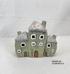 Wholesale Ceramic Village Colorful Handmade <strong>Cottage</strong> Houses Home <strong>Pottery</strong> Desktop Ornament - Product Image 5