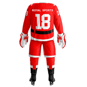 Uniforme de Hockey sobre Hielo Personalizado para Equipo, Nuevo, Ecológico, para Hombre Adulto, 100% Poliéster, Secado Rápido, Transpirable, con Nombre OEM SPORTS - Product Image 3