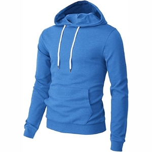 Sudadera con capucha de forro polar azul real premium para hombre, estilo casual con cordones blancos, tamaño y diseño personalizados - Product Image 3