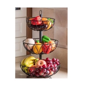 Panier à fruits en fil de fer, design métallique, pour la décoration de la table à manger et le comptoir de cuisine, panier de rangement pour aliments, pain, fruits, à vendre - Product Image 6