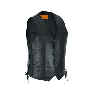 Chaleco de cuero genuino transpirable para motociclista, nuevo chaleco de cuero de vaca para motorista para hombre en diferentes diseños, precio razonable - Product Image 3