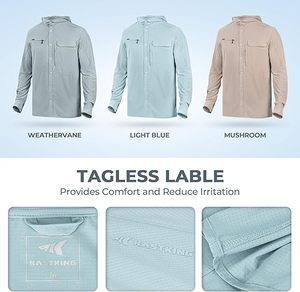 Camisas de Pesca UPF 50 Más Vendidas, Camisas Ligeras de Poliéster, Camisas de Alta Demanda, Camisas con Botones y Capucha - Product Image 6