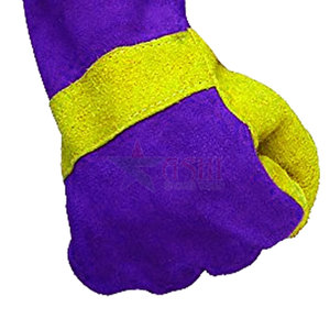 High Quality Cowhide Leather Welding <b>Gloves</b> with Non-Slip Grip Outdoor Use Custom Logo & Color Wholesale - Product Image 5