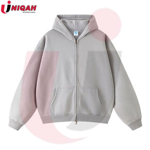 เสื้อฮู้ดดี้ผู้ชายแบบซิป วินเทจ ล้างสี ผ้าฝ้ายผสมโพลีเอสเตอร์ หนานุ่ม ระบายอากาศได้ดี ปักลายตามสั่ง สไตล์สตรีทแวร์ ใส่ได้ทั้งชายและหญิง - Product Image 4