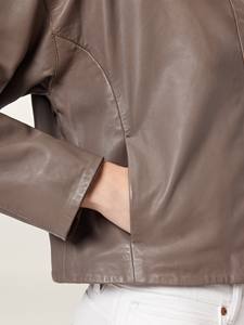 เสื้อแจ็คเก็ตหนังแท้สำหรับผู้หญิง คอสูง ระบายอากาศได้ดี ซับในผ้าฝ้าย คอทรงกรวย ทรงหลวม ใส่สบาย เหมาะสำหรับฤดูหนาว ของขวัญ - Product Image 2