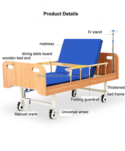 Lit <span class=keywords><strong>d</strong></span>'hôpital à manivelle simple avec pièces <span class=keywords><strong>d</strong></span>étachées <span class=keywords><strong>d</strong></span>'<span class=keywords><strong>occasion</strong></span> et draps pour patients - Product Image 4