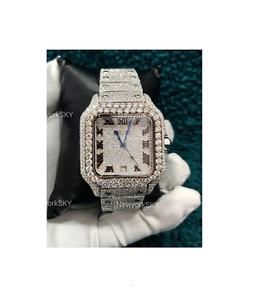 New Arrival Latest Moissanite Diamond Wrist <b>Watch</b> Featuring With Stainless Steel Luxury Design Mens Fashionable Jewelry - Product Image 1