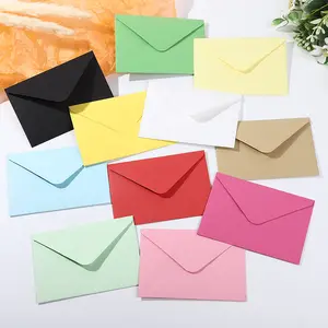 कस्टम रीसाइक्लेबल मिनी पेपर लिफाफा मिश्रित रंग उपहार कार्ड लिफाफा आमंत्रण लिफाफा जेब के लिए थोक छोटे