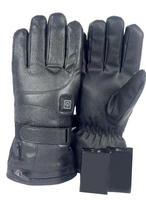 Guantes de invierno para carreras de automóviles Motocicleta Calentado Resistente a la abrasión Cuero Moto Street Bikers Guantes de cuero para montar en invierno