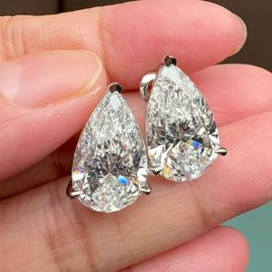 Preciosos Pendientes de Diamante Cultivado en Laboratorio con Corte de Pera de 3.00CTW, Plata de Ley 925, Solitario, Joyería Fina de Lujo para Novias, Regalo para Novias - Product Image 1