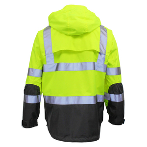 Chaqueta DE TRABAJO impermeable acolchada fluorescente 2025 de diseño personalizado chaleco de seguridad reflectante de alta visibilidad - Product Image 5