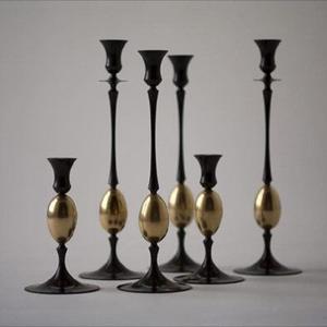 Antique Design Metal Candle Holder Stand <b>Gold</b> Finish Multishape Lighting Decoration Metal Candle Holders <b>Lanterns</b> Candle Jars - Product Image 5