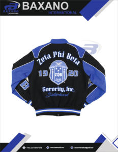 Veste bomber universitaire personnalisée Zeta Phi Beta Sorority, design brodé et patchwork, coupe-vent et respirante - Product Image 5