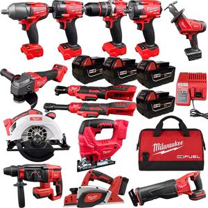 Kit combiné sans fil industriel d'origine neuf ''-FUEL 18V Lithium-Ion Brushless avec deux batteries de 5,0 Ah - Livraison à domicile - Product Image 1