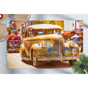 Alfombra con Estampado de Auto Clásico, Diseño Chevrolet KA 1940, Tacto Suave para Cuarto de Niño, Alfombra de Tapiz - Product Image 5