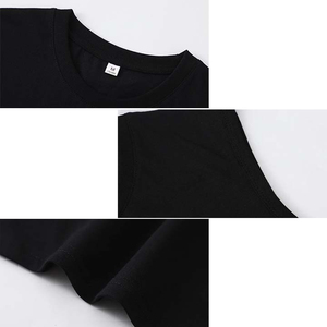 Camiseta sin mangas deportiva para hombre de talla grande al por mayor transpirable de punto 100% algodón patrón sólido estampado Digital 240g tela peso noche - Product Image 3