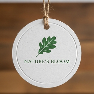 Étiquette volante en papier ronde étanche avec ficelle pour la décoration artisanale d'emballage cadeau (logo personnalisé respectueux de l'environnement accepté) - Product Image 4