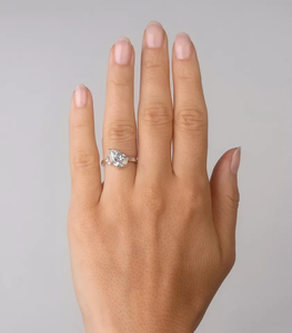 14K Solid Gold Rhodium Engagement <b>Ring</b> Elegant Pear Cut Lab Grown Diamond Bezel <b>Set</b> for Women's Wedding Anniversary VVS Clarity - Product Image 4