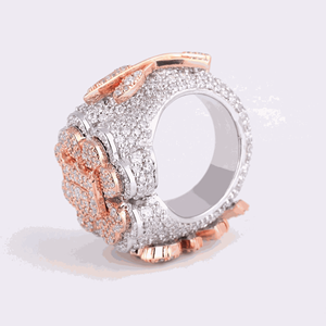 Fully <b>Iced</b> Out Hip Hop Diamond <b>Ring</b> For Party Wear Luxury Looking Lab Diamond <b>Ring</b> 14KT Gold Two Tone Color <b>Ring</b> - Product Image 1