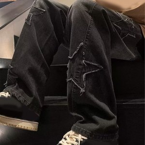 กางเกงยีนส์ผู้ชายทรงแบ็กกี้เอวยางยืดสำหรับฤดูร้อนกางเกงผ้าเดนิมทรงตรงลำลองแนวธุรกิจปักลายแบบคลาสสิกสำหรับผู้ชาย - Product Image 5