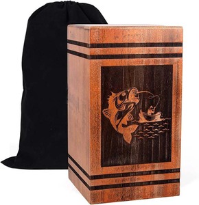 Urnas de cremación de madera hechas a mano modernas para hombres y mujeres Urnas funerarias decorativas a bajo precio - Product Image 4