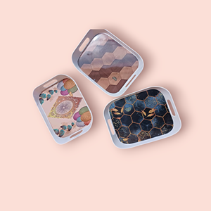 Fabricants de plateaux en mélamine LOGO personnalisé Plateaux roulants en mélamine plastique Plateau de service en mélamine grande taille en gros - Product Image 1