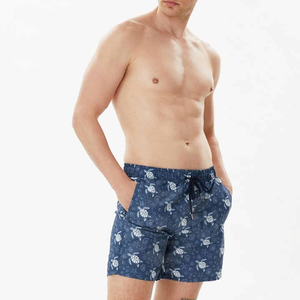 Short décontracté léger et respirant pour hommes le plus vendu 100% toile de coton impression numérique séchage rapide conception personnalisée motif solide - Product Image 4