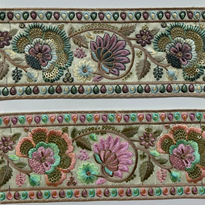 ผ้าลูกไม้ตกแต่งสำหรับเจ้าสาวสไตล์วินเทจละเอียดอ่อนดีไซน์สำหรับชุดราตรีงานปักสำหรับงานฝีมือ DIY - Product Image 1