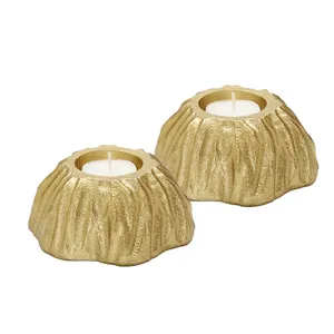 Metal and Wood Fusion Candle Holder for Rustic Contemporary Decor Home Decor Christmas India Zahid Exports - Product Image 1