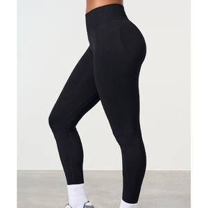 กางเกงเลกกิ้งออกกำลังกายเอวสูงสำหรับผู้หญิงกางเกงเล่นโยคะเล่นกีฬาไร้ตะเข็บควบคุมตรงบั้นท้าย - Product Image 1