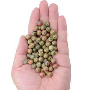 Collar de cuentas de unakita de alta calidad, piedra preciosa suave, cristal curativo, piedra natural suelta, cuentas curativas, hebra, mayorista - Product Image 5