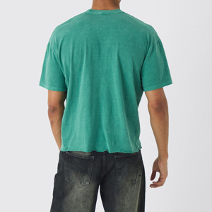 Camisetas Cortas de Corte Cuadrado y Peso Pesado para Hombre, 100% Algodón, Diseño Holgado con Hombros Caídos, Camiseta de Corte Cuadrado Extra Grande para Hombre - Product Image 2