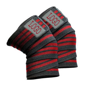 Exercice de gymnastique personnalisé de qualité supérieure de 72 pouces, enveloppes de genou, matériau élastique résistant pour la protection de l'haltérophilie - Product Image 1