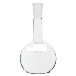 Frasco de vidrio de laboratorio de un solo cuello personalizable Junta intercambiable Fondo plano Cuello corto/medio Plástico para OEM experimental - Product Image 4