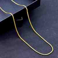 Colliers chaîne de style boîte plaqués or micron 14K 18K 24K en gros, design moderne, chaînes de mode, colliers chaîne en laiton doré