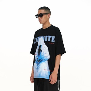 T-shirt en coton non tissé pour homme, coupe classique, motif uni, 280G, logo imprimé personnalisé, séchage rapide, respirant, style streetwear - Product Image 4