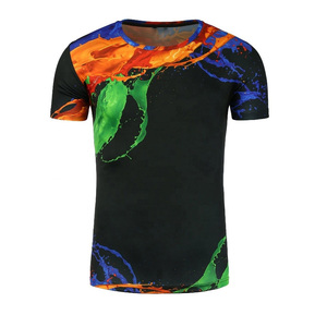 Gran oferta 100% poliéster algodón Ringer camiseta para hombres nueva llegada diseño de sublimación personalizado transpirable y único - Product Image 1